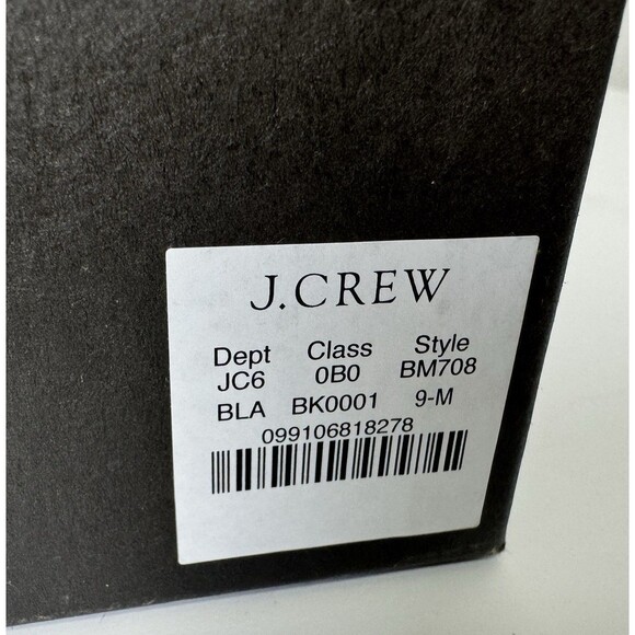 J.Crew Size 9 Spazzo Rib Cuff Ankle Boots In Italian Leather Black Round Toe NWB - Picture 12 of 13